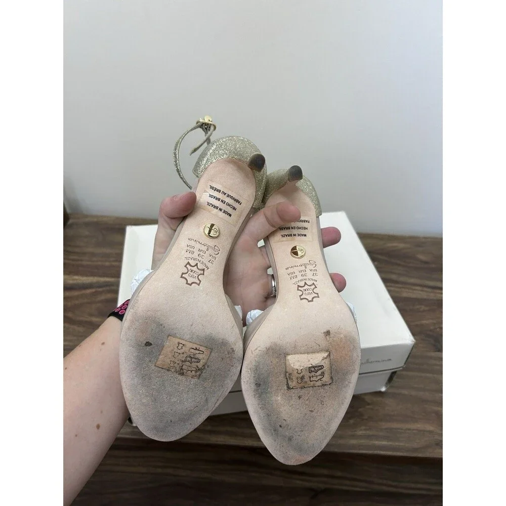 Anthropologie BHLDN Chandon Heel Sandal by‎ Guilhermina Size 8 $150